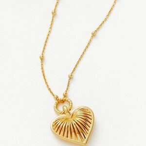 Ridge Heart Charm Pendant Necklace/Barbie